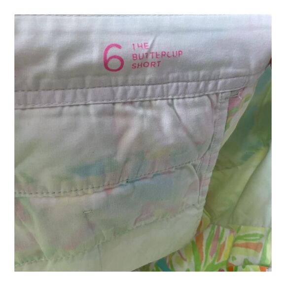Lilly Pulitzer The Buttercup Short Women 6 Green Multi Callahan Floral Scalloped - Picture 7 of 8